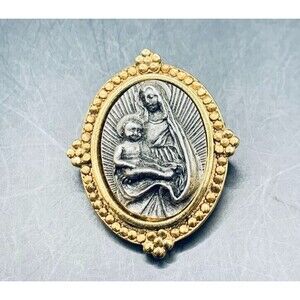The Sistine Salon Collection Brooch Original Box Paperwork Mixed Tone Metals